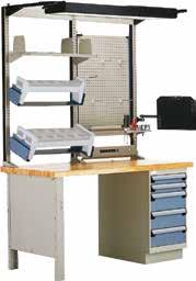 light WM45-48T8-56 1 WM tool rack WM30-01 2 WM upright adaptors : -1 single NC50-2801 -1 double NC50-2802 1 pair of cantilever overhead supports WM18-26 1 multi-purpose stand with leveling glides