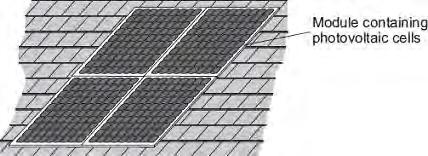 Q1.Solar panels are often seen on the roofs of houses. (a) Describe the action and purpose of a solar panel............. (b) Photovoltaic cells transfer light energy to electrical energy.
