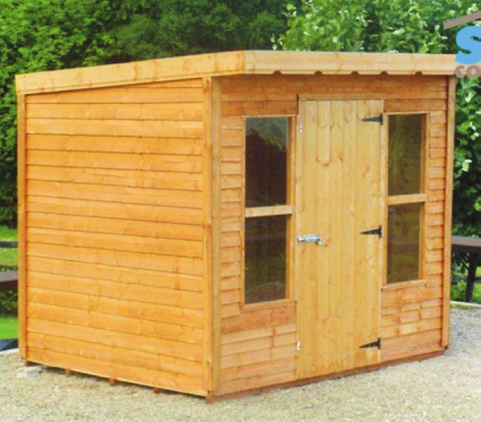 Pease note when ordering your new Lodge that the 2ft Veranda is incuded in the size so for exampe a 10ft by 8ft Lodge wi have an 8ft by 8ft shed portion and then a 2ft veranda to the front.