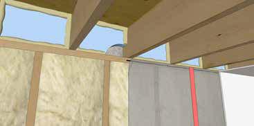In general, interior air barrier systems are considered a less airtight approach compared to exterior air barrier systems (see next page).