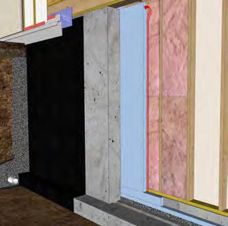 High effective R-values of the assembly are achieved by the combination of the interior and exterior form layers, and a typical ICF will meet R-22 with a total insulation thickness of approximately 5.