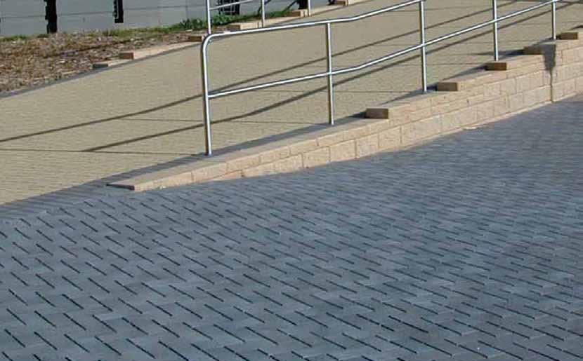SUITABLE FOR: Pedestrian (Paths, Patios & Courtyards) Driveway Pools Above: Camino 50 - Charcoal Camino 50 Small format paver.
