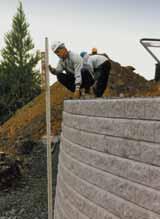 Setbacks increase when walls are built with radii. Comply with construction tolerances which are found in the AB Spec Book or approved construction plans.