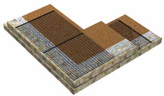 Construction Details Corners with Geogrid Installing Geogrid on Inside 90 Corners On inside corners additional geogrid is required to extend past the end of the wall, 2% of the completed wall height