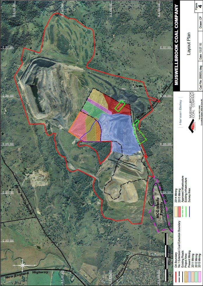 APPENDIX A PLAN SHOWING APPROVED AND PROPOSED MINING AREAS