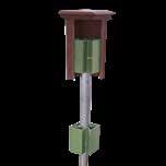 Steel Post Support This 36" steel post support is designed for surface mount applications on wood