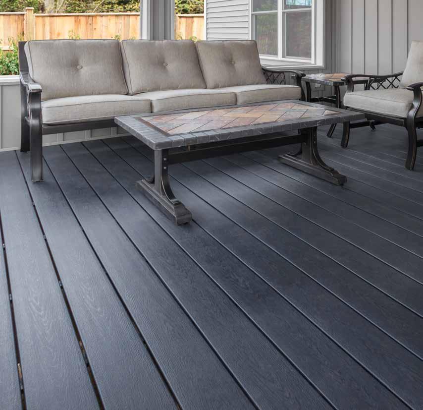 NE! for 2018 UltraDeck TRIUMPH Decking System UltraDeck Triumph offers a deep rich color and distinctive texture