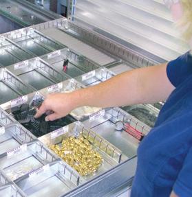 Maximize Tray Density Trays can be organized for every type of stored item with the help of individual partitions and dividers, totes, containers or bins to provide migrations free high density
