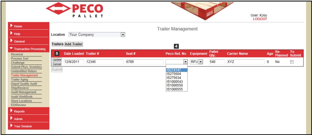 How to Trailer Management: To Ship a Trailer continued Usage: Allows for Depot create and ship trailers, typically entered by sort only Depot Instructions: Using the screenshot below as a guide,