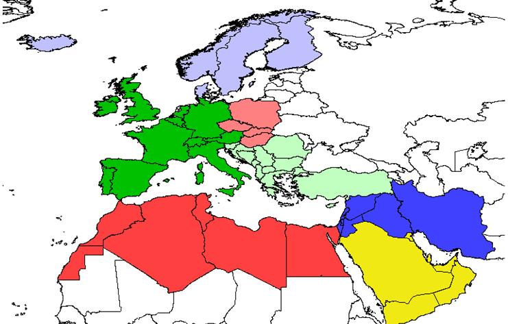 50 Countries in EUMENA analysed Europe (EU) Scandinavia Western Europe Eastern Europe