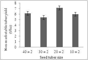 Universal Journal of Agricultural Research 3(1): 23-30, 2015 27 There was a significant difference in non-marketable yield of tubers due to seed tuber size (Fig. 5).
