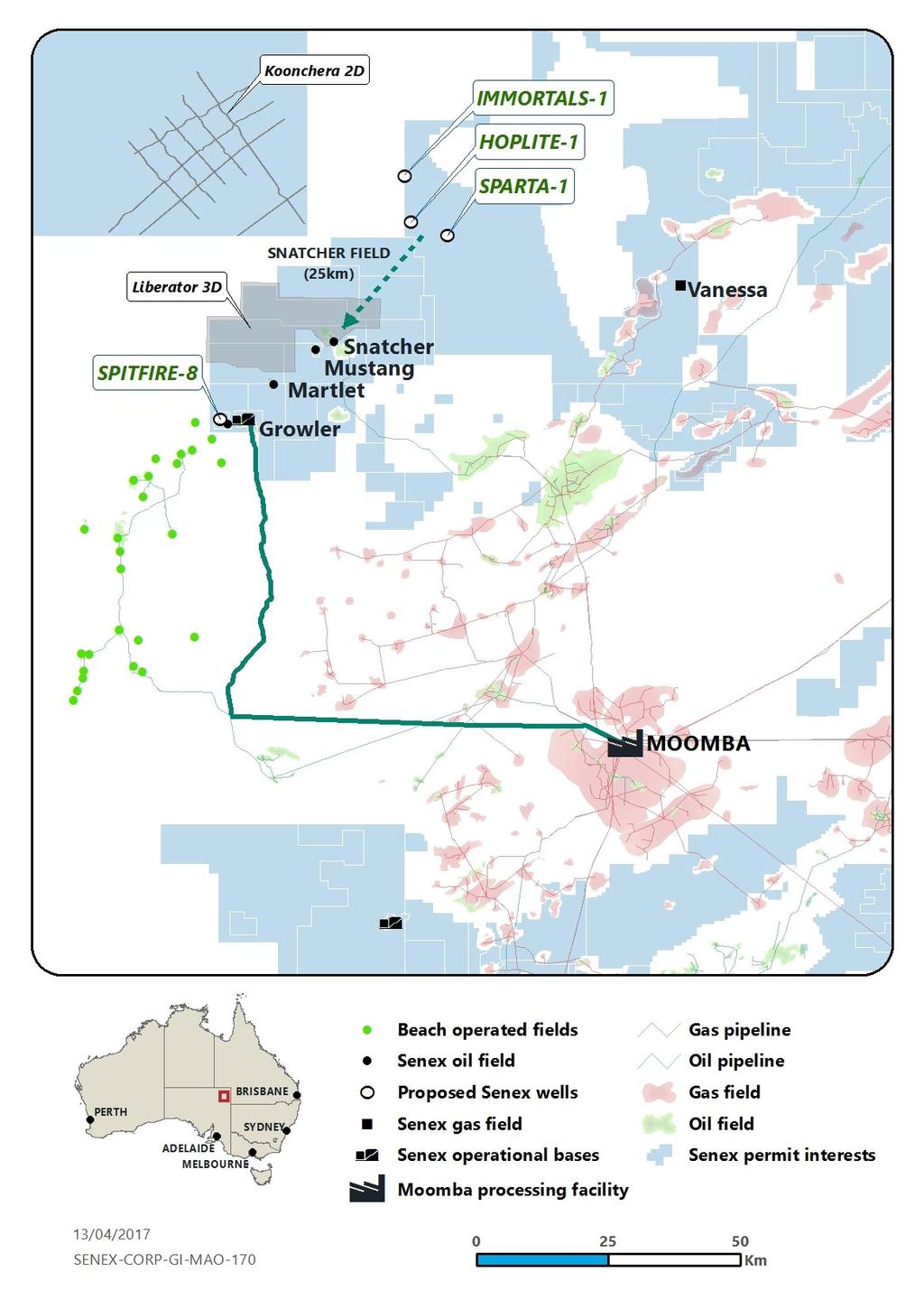 ly Report COOPER BASIN OIL AND GAS Exploration and Development Drilling activity The Spitfire-8 appraisal well (ex PEL 104: Senex 60% and operator) was drilled in January successfully testing the