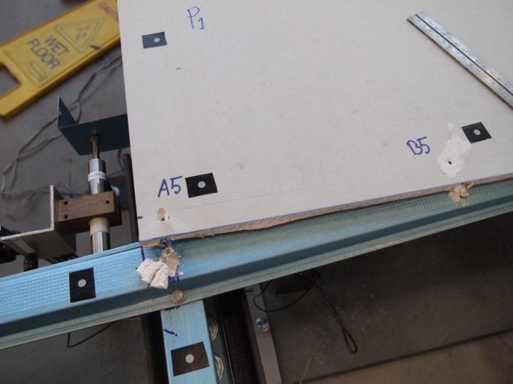 4.2 TEST RESULTS: The test panel was loaded in increments up to the failure. The obtained load-deflection behaviour of the tested ceiling diaphragm is shown in Figure 11.