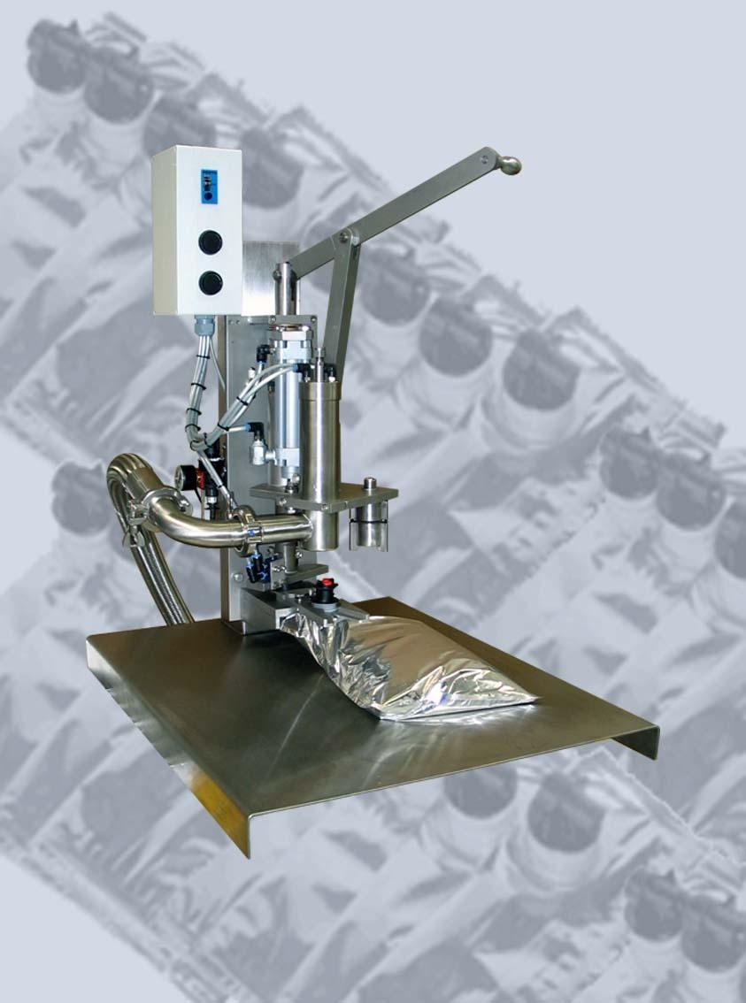 Mf1 MANUAL FILLER Manually operated table top filler designed for low level production or for the filling of small batches of