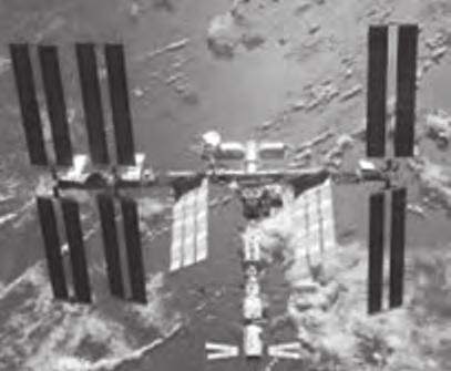 1 The International Space Station (ISS) has several solar panels called wings. The wings convert energy from the Sun into a form useful in the ISS.