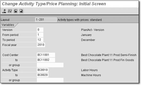 3 Product Cost Planning Activity Types and Planning Prices 3.