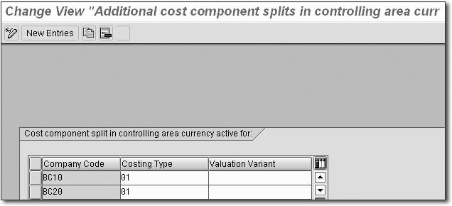 Each of these components is assigned to cost elements according to the following definitions: Cost component Material 10 is assigned to all cost elements associated with direct material consumption.