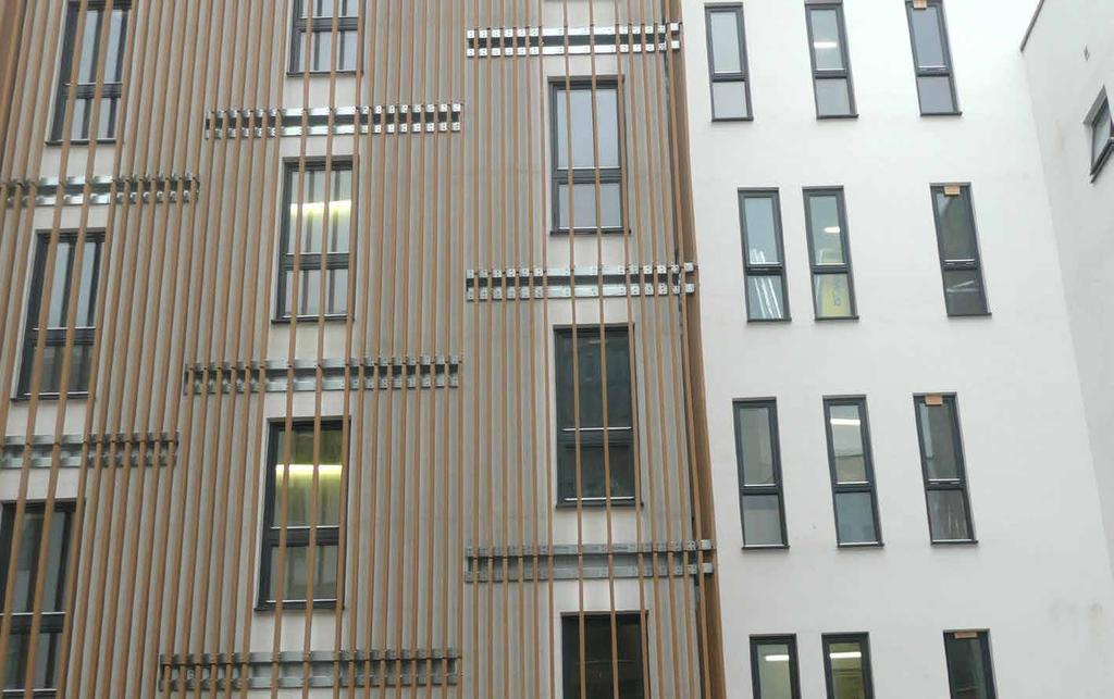 Solar shading Dura Louvre panels can be integrated into new buildings or added to existing properties.