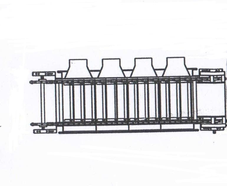 Part/Assembly name 10 Adjustable gate 9 Track height adjustment mechanism 8 Hollow pin chain 7 Flap