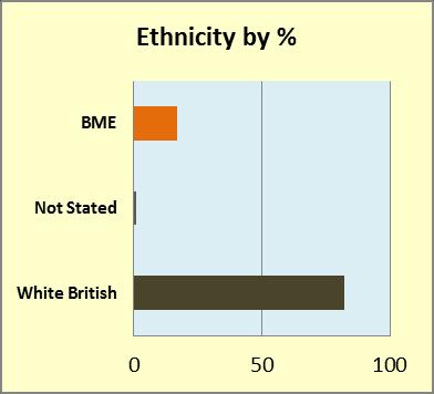 Section two Workforce dynamics Starters (1) In 2017, the percentage of new BME starters has risen to 16.8% from the 2016 figure of 14.4%.