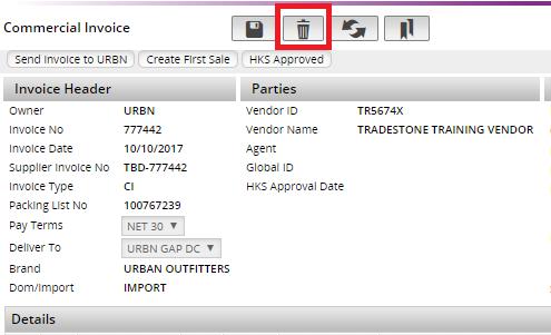 If an invoice has been created and the units on the packing list are adjusted/changed a new invoice must be created. 1.