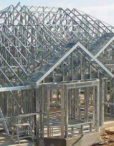 Metal frames Material is cold formed or hot rolled galvanised steel C studs, I beams, U beams etc.