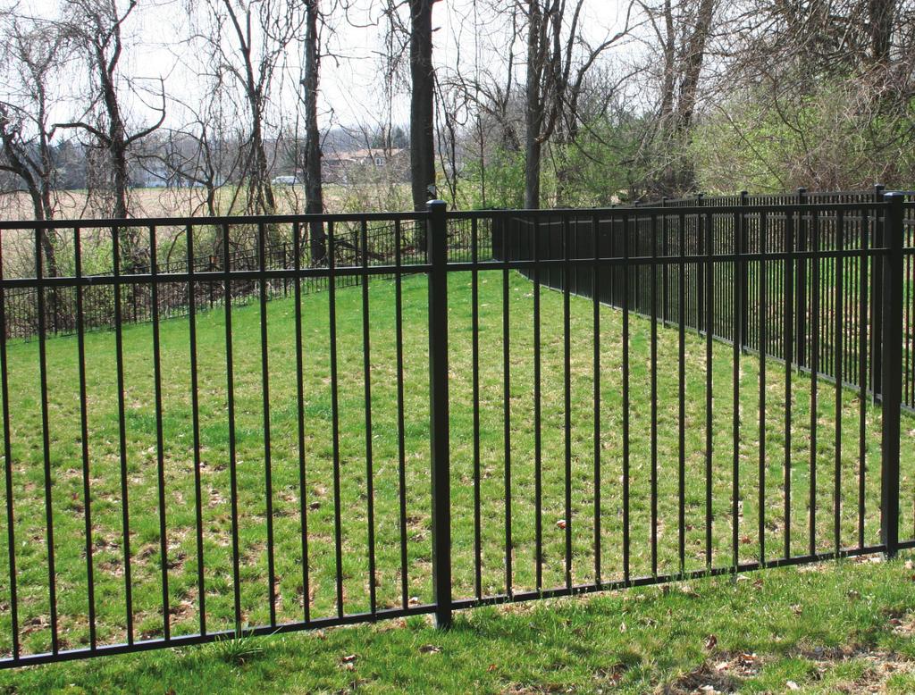 Specrail Residential - Wide (SW) aluminum fencing is an innovative design, which combines the light weight of residential with the bold appearance of a heavier system.