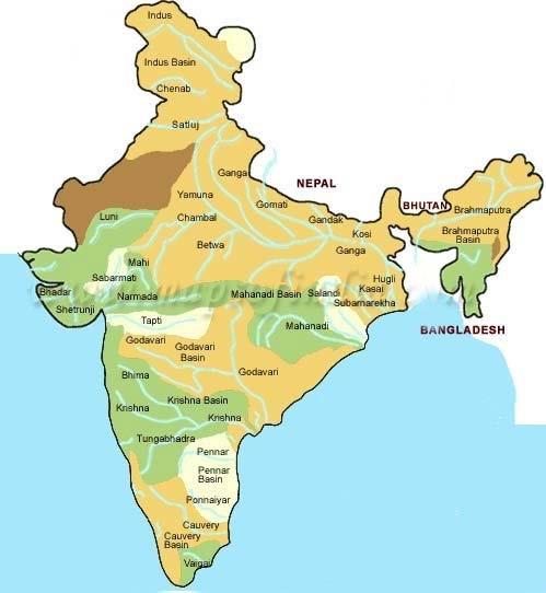 Water Resources in India Annual Precipitation (including snowfall) : 4000 km 3 Av.