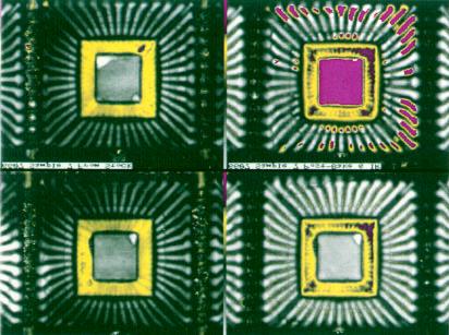 FIGURE 8 These images show the difficulty in predicting how the die surface will behave.