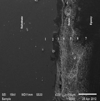 Discussion Reference During erosion-corrosion study of uncoated and coated T-91 steel in actual industrial environment, uncoated specimen gained some weight after 1st cycle, then lost weight after