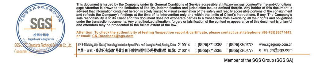 Report Number: QIP-ASI152874 Audit Date : 23 Sep., 2015 This report is issued by Focus Technology Co., Ltd.
