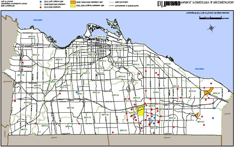 Attachment 2: Map of Emerald Ash Borer Infestation in February 2011