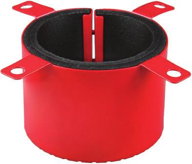 RED FIRE COLLARS Firetherm red fire collars consist of a metal shell produced in two hinged halves,