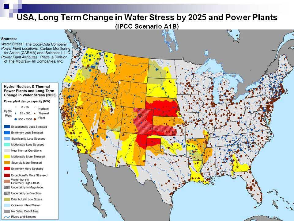 Source 3: Water stress projection Chapter 1: Water, a basic and essential need Colorado River Source: Aqueduct, measuring and
