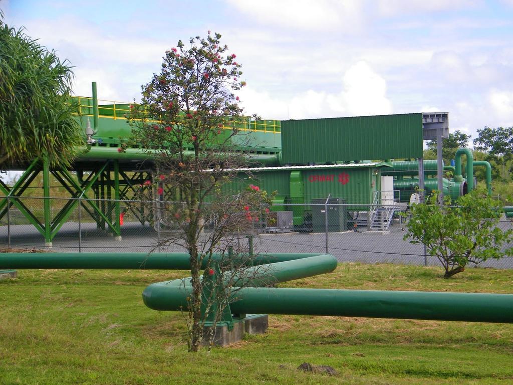 Figure 5. One of the expansion OECs at PGV that use geothermal brine for power generation and are fully dispatchable. References Hawaii Clean Energy Initiative, 2013. http://www.