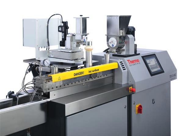 Thermo Scientific twin-screw extruders offer flexible compounding configurations that can move you from small batches in lab-scale production to pilot-scale production or low-volume manufacturing.