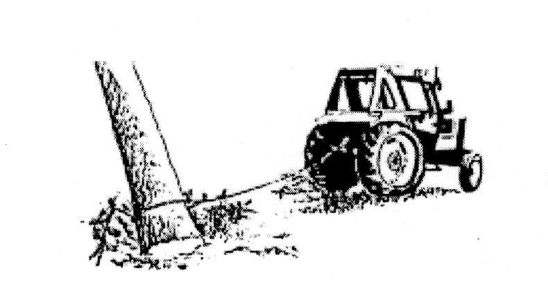 Never place yourself in greater danger attempting to dislodge the tree by operating the tractor inappropriately. Never operate a tractor on a side slope.