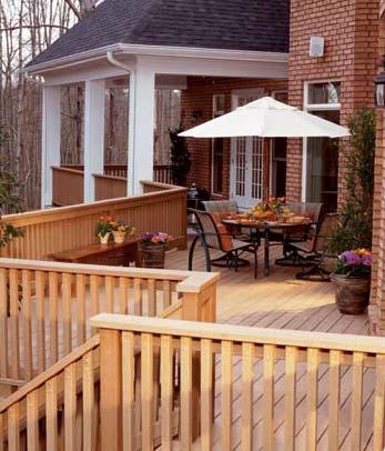 Trex Traditional Railing Trex is an excellent choice, not only for the decking surface, but also for the railing system.