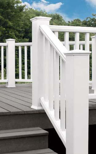 2.6 TrexArtisan Series Railing Crafted from a durable PVC composite, Trex Artisan Series Railing has a lightly textured surface that is welcoming to the touch and enhances the elegant appearance of