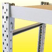The beam levels are simple to adjust to suit various goods and products. End frames have static feet with bolt holes for optional fixing to floor.