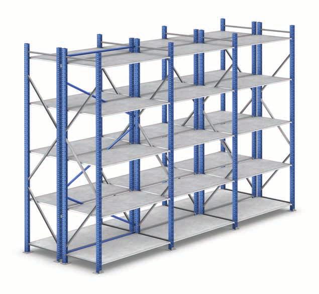 M7 PICKING FOR MEDIUM AND LARGE LOADS Levels formed with shelves and supports (basic components) 14) Frame 15) HM shelf 16) Shelf