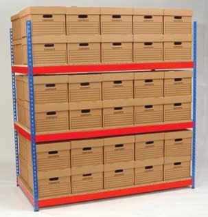RIVET RACKING heavy rivet racking Rivet Rack - Archive Storage All bays come complete with boxes Easy to assemble