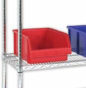 Strong and stylish shelving Nickel chrome finish Excellent light and air circulation No tools, simply slots together Shelf loads up to 300 kgs UDL Shelf pitch every 25mm Use castors for mobile units