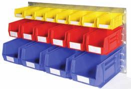 our most popular Plastic bins with either a wall panel or bench stand.