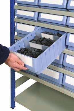 ANCO shelf trays NEW New more competitive design improved strength and rigidity More ergonomic features Sprung loaded shelf stop Can be sub divided High density storage system Offers faster retrieval