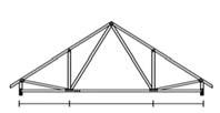 Structural Gable Truss: A truss that is a combination of a roof truss and a gable truss. The structural gable truss is usually partially supported by a parallel wall.