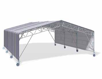 HAKITEC 450 Shelter With simple shelter legs and wheels use as mobile