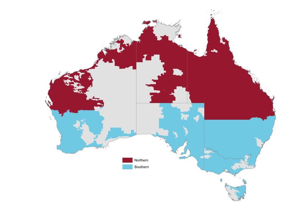 Map 1 Australian beef cattle industry Note: Regions based on aggregations of ABS statistical local areas.