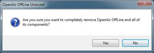 Installing OpenAir OffLine 8 Ready to Install window appears. 11. Click Install. Completing the OpenAir OffLine Setup Wizard appears. 12. Click Finish.