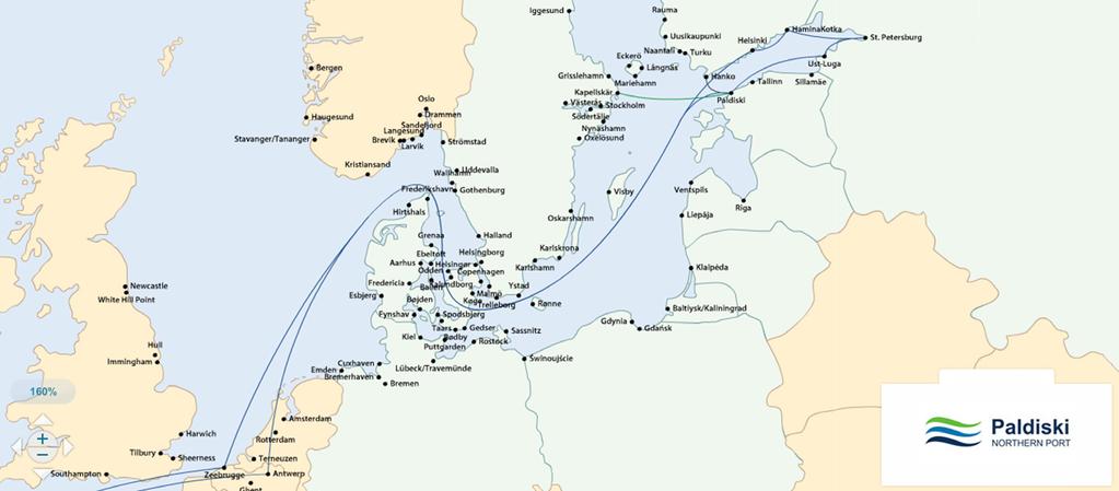 REGULAR FERRY/RO-RO LINES FINNLINES There is a direct weekly connection to Paldiski from